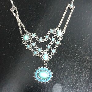 Faux turquoise necklace